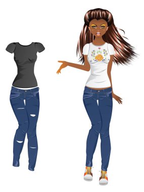 İşlemeli Tshirt kız