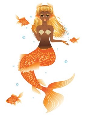 Altın Balık kuyruğu deniz kızı