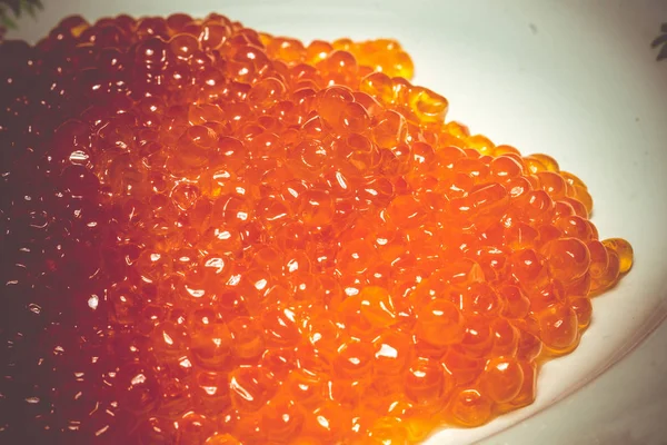 Macro de caviar rojo filtrado — Foto de Stock