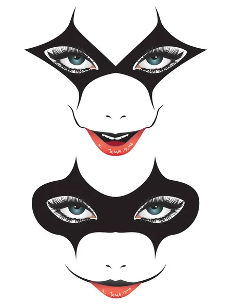 Maquillaje de Halloween espeluznante — Vector de stock