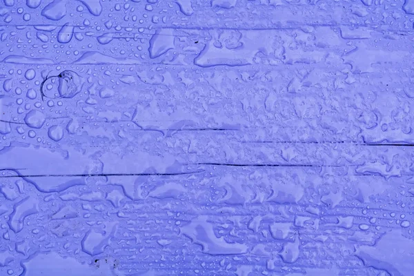 Raindrops on Violet Wood — Stock Photo, Image