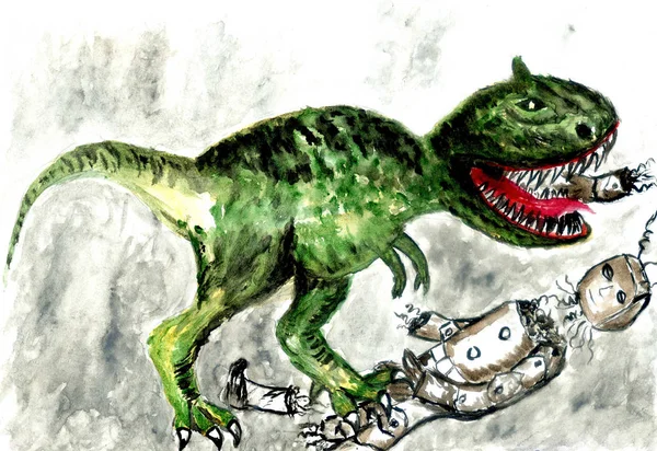 Malarstwo abstrakcyjne Dino — Zdjęcie stockowe
