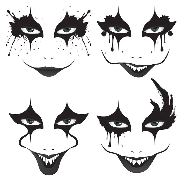 Maquillaje de Halloween espeluznante — Vector de stock