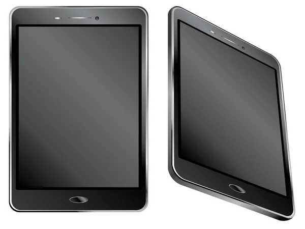 Schwarzes digitales Tablet — Stockvektor