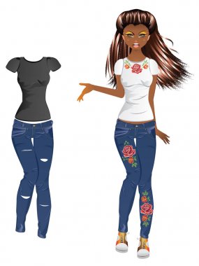 İşlemeli Tshirt kız