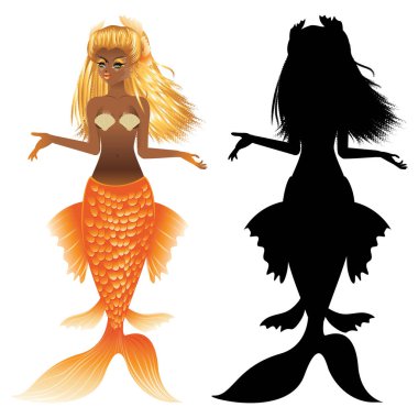 Altın Balık kuyruğu deniz kızı