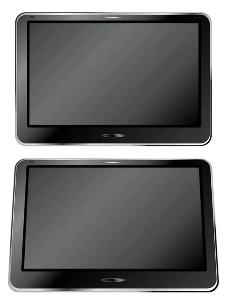 Schwarzes digitales Tablet — Stockvektor