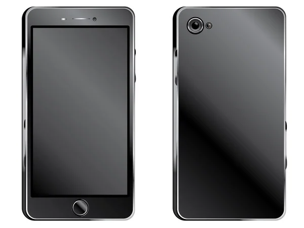 Modernes schwarzes Smartphone — Stockvektor