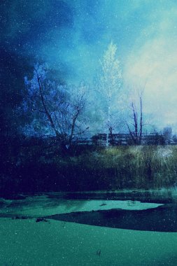 Snowy Rural Landscape