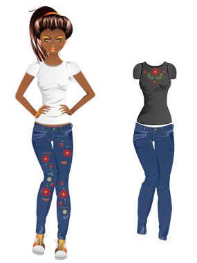 İşlemeli Tshirt kız