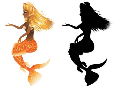 Altın Balık kuyruğu deniz kızı