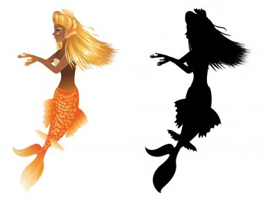 Altın Balık kuyruğu deniz kızı