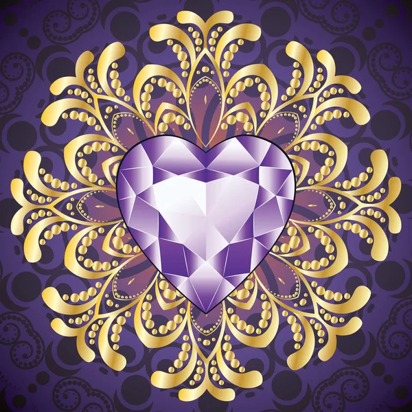 Dekoratív háttér-Amethyst — Stock Vector