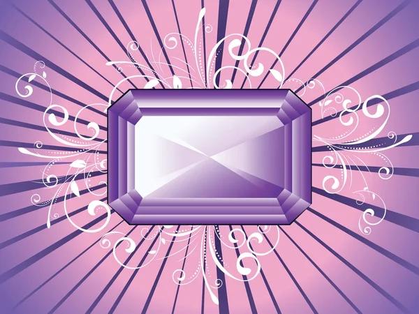 Decorative Background with Amethyst — Stock Vector