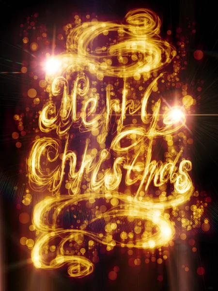 Light Painted Xmas Greeting — Stock Photo, Image