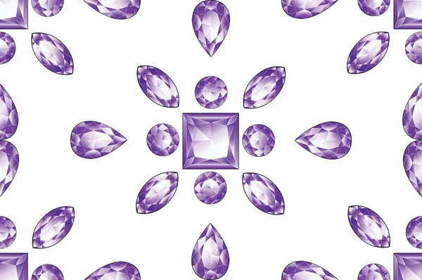 Amatista violeta brillante — Vector de stock