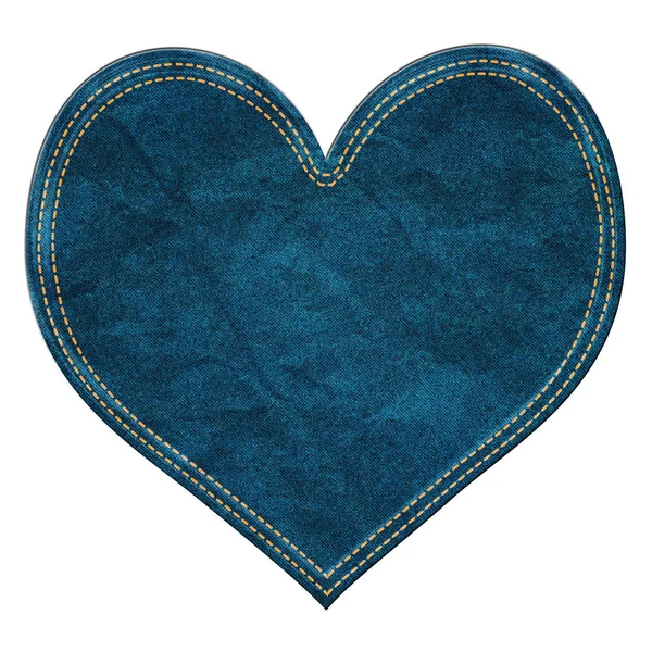 Blue jeans cuore — Foto Stock