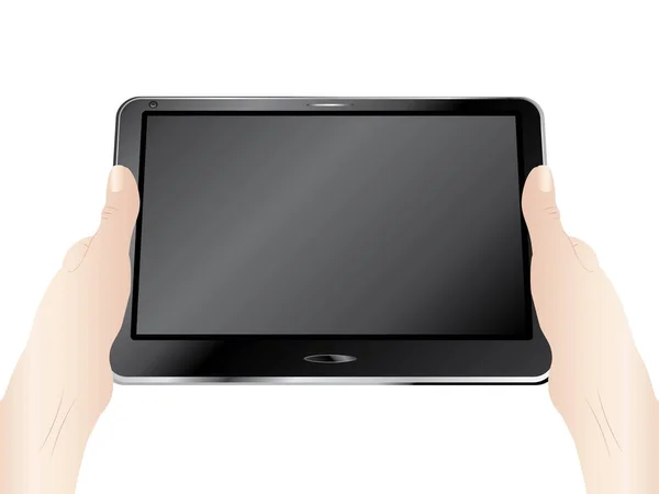 Digitales Tablet in der Hand — Stockvektor