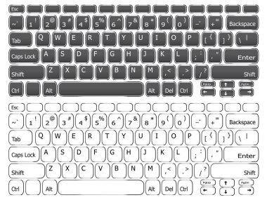 Basit dizüstü klavye