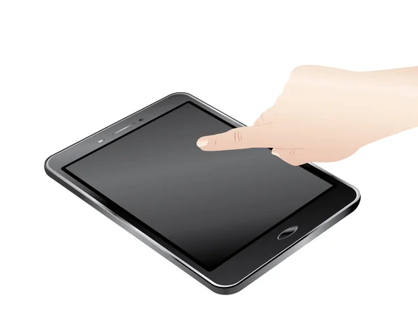 Digitális tabletta a kézben — Stock Vector
