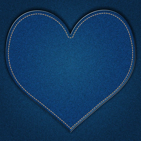 Сині джинси серця — стокове фото