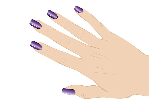 Uñas con Manicura de Moda — Vector de stock