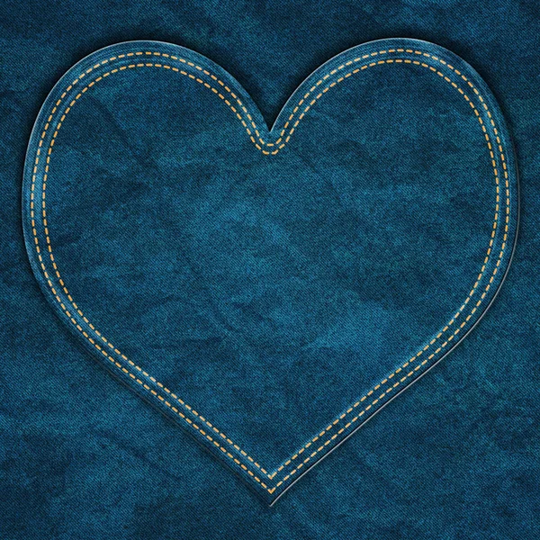 Blue jeans cuore — Foto Stock