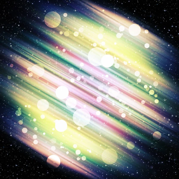 星空の虹色ストライプ — ストック写真