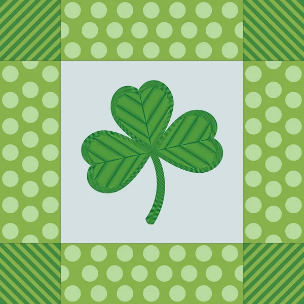 Broderie numérique Shamrock — Image vectorielle