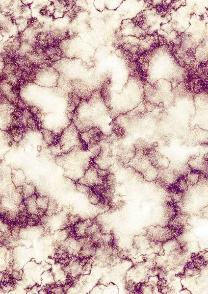 Białego marmuru z fioletowy Brokat — Zdjęcie stockowe