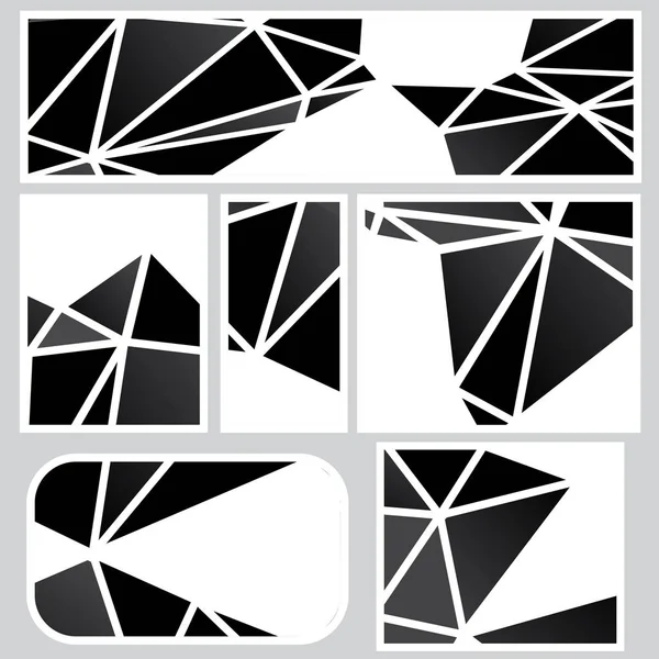 暗い多角形バナー — ストックベクタ