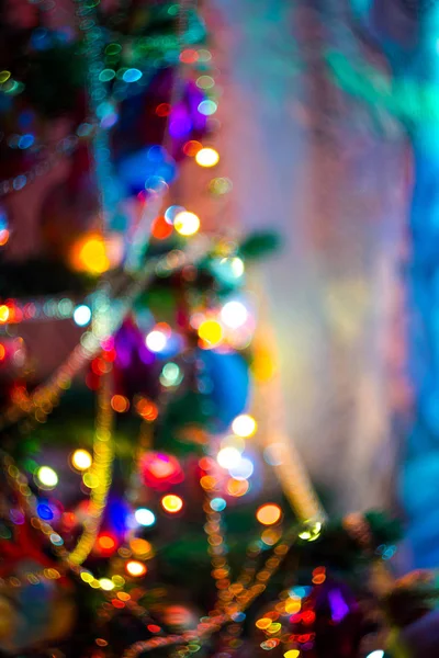 Guirnalda borrosa del árbol de Navidad — Foto de Stock