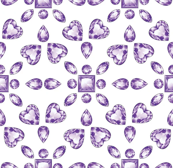 Amatista violeta brillante — Vector de stock