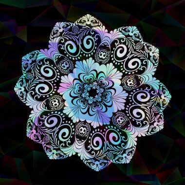 Yuvarlak yanardöner arka plan