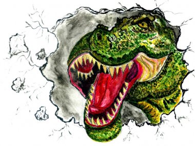 Tyrannosaur'u portre sanat