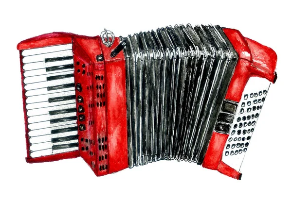 Retro accordeon kunst — Stockfoto