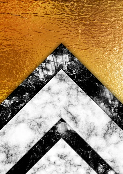 Golden foil and marble — Stock Photo, Image