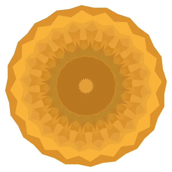 丸いゴールドの多角形の背景 — ストックベクタ