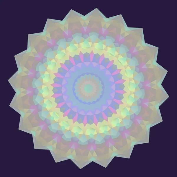 Arrière-plan géométrique irisé rond — Image vectorielle