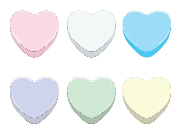 Cœurs de bonbons sucrés — Image vectorielle