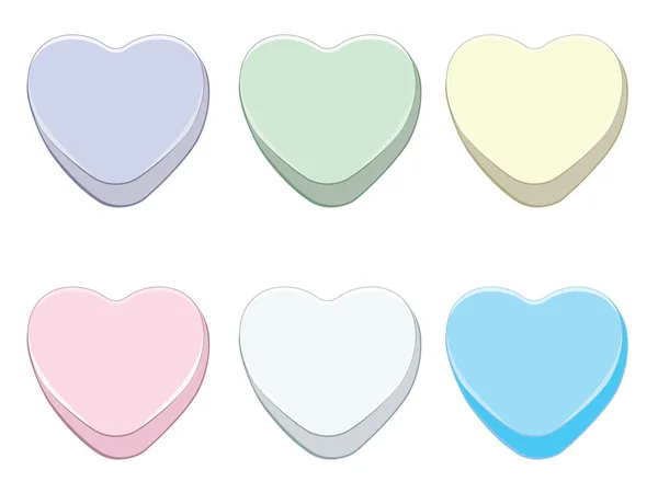 Zoete Candy Hearts — Stockvector