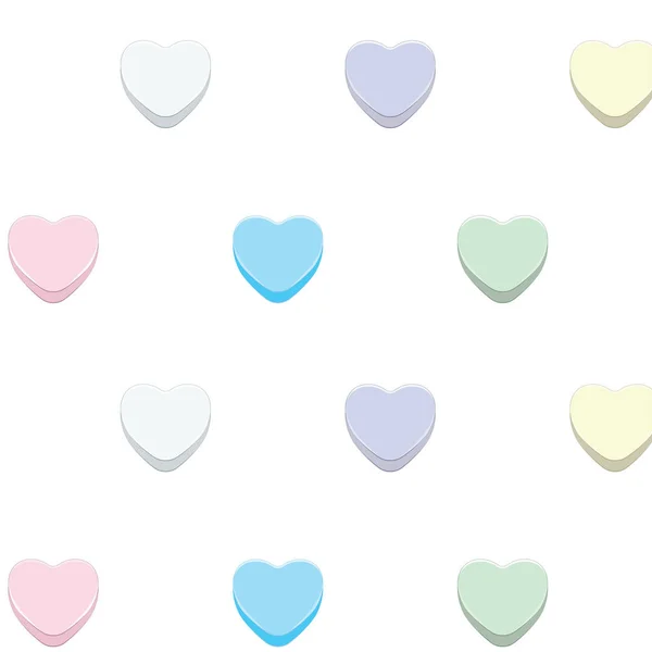 Sweet Candy Hearts — Stock Vector