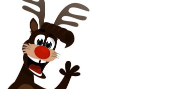 Kırmızı burunlu Ren geyiği Rudolf 'la Noel zamanı