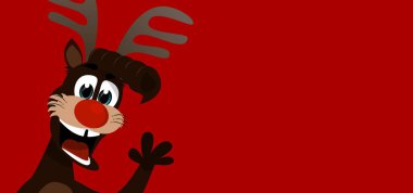 Kırmızı burunlu Ren geyiği Rudolf 'la Noel zamanı