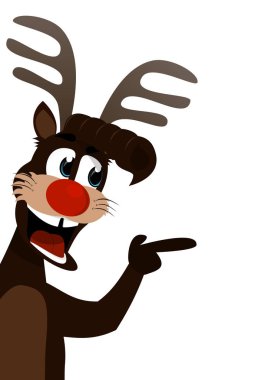 Kırmızı burunlu Ren geyiği Rudolf 'la Noel zamanı