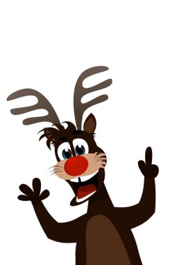 Kırmızı burunlu Ren geyiği Rudolf 'la Noel zamanı