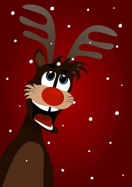 Boże Narodzenie Rudolfem Czerwonym Nosem Reniferem — Zdjęcie stockowe