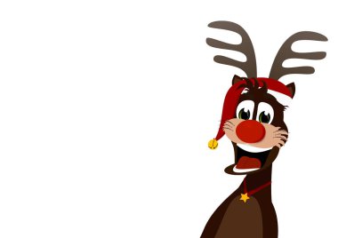 Noel zamanında Ren geyiği.