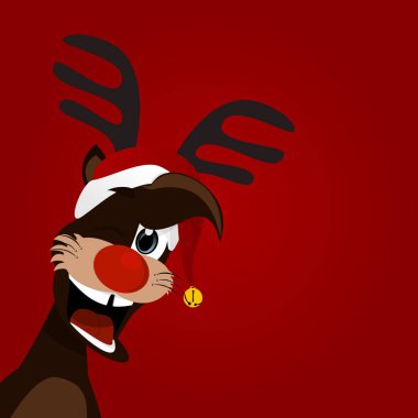 Noel zamanında Ren geyiği.