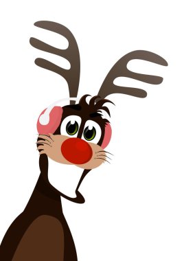 Noel zamanında Ren geyiği.